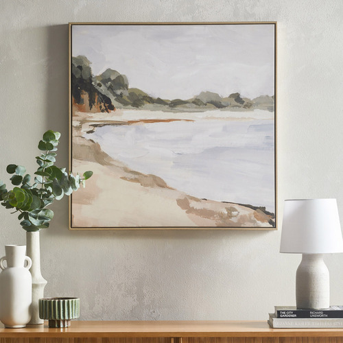 Temple Webster Hazy Cove Framed Canvas Wall Art